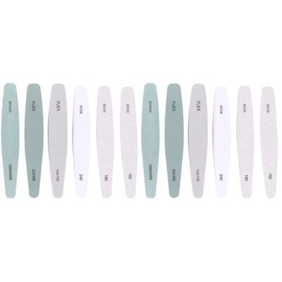 minkissy 12pcs Nail Files Double Sided Nail Buffing Bars for Manicure Pedicure Natural