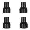 LALAFINA 4pcs Black Mushroom Shape Makeup Reusable Washable Cosmetic for Even Application for Women and Girls Portable and Design view 1