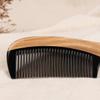 Beavorty 2pcs Natural Sandalwood Horn Comb Detangler Round Handle for Hairdressing Accessories view 2