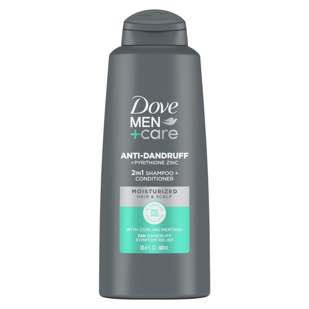 DOVE MEN + CARE DermaCare Scalp 2-in-1 Shampoo and Conditioner Dandruff Defense for Dry Scalp Hair Care and Dandruff Treatment Made with Pyrithione Zinc 20.4 oz