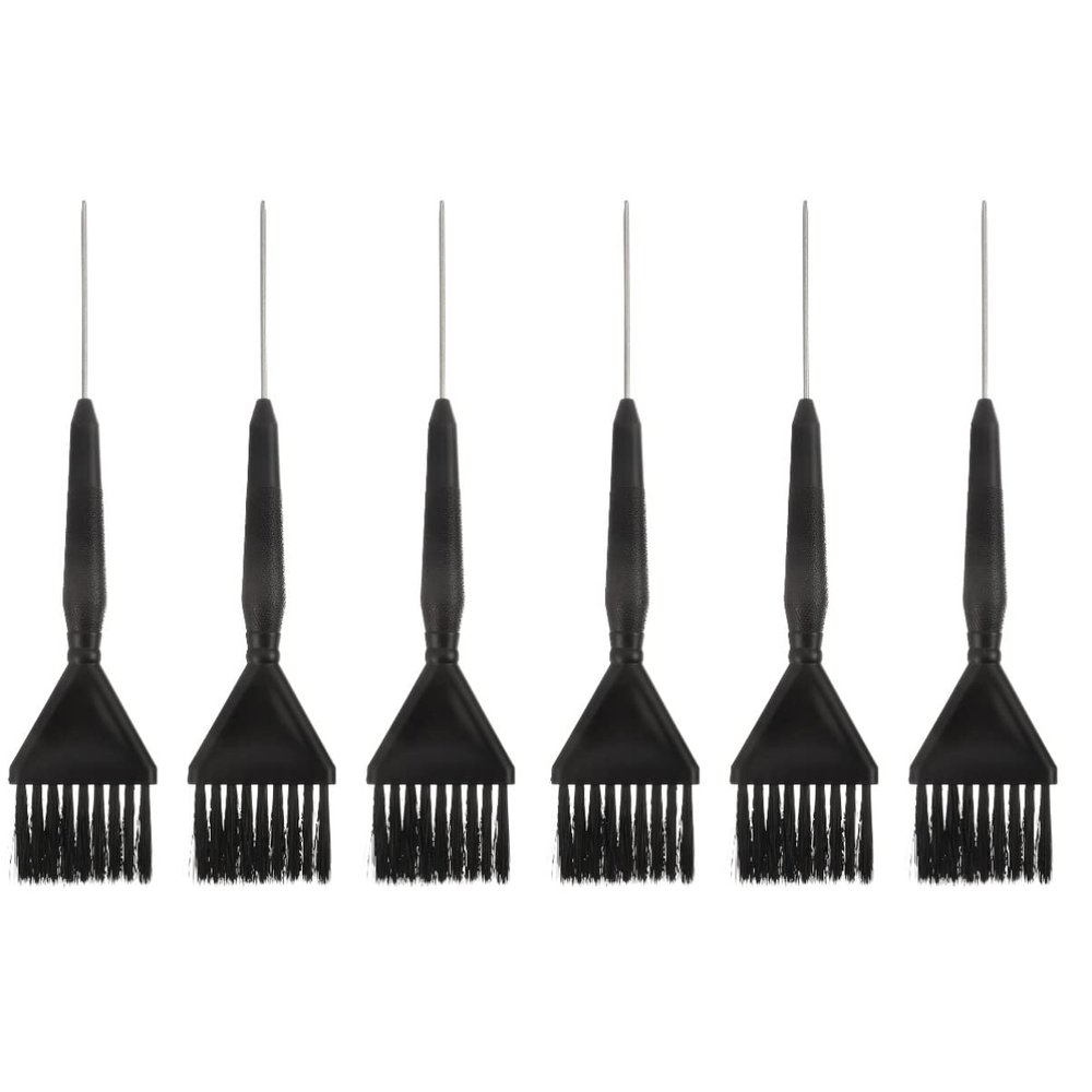 LALAFINA Black Hair Dye 6 Pcs Family Hair Hair Highlight Brush Hair Tint Brush Hair Dye Brush Set Color Brush Set Black Suit