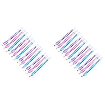 FOMIYES 30pcs Cuticle Pusher and Dead Skin Remover Non- Handle Nail Art Tools for Home Salon Use Random Colors for Manicure and Pedicure