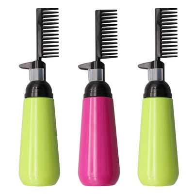 KALLORY 3pcs Hair Dye Applicator Comb Bottles Lightweight Coloring Dispensing Tools for Even Application Travel-friendly Hair Coloring Ergonomic Grip