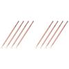 LALAFINA 8pcs Stainless Steel Cuticle Pusher Triangle Gel Polish Remover Tool for Manicure and Pedicure Ergonomic Handle Rose for Nail Art and Salon Use view 1