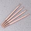 LALAFINA 8pcs Stainless Steel Cuticle Pusher Triangle Gel Polish Remover Tool for Manicure and Pedicure Ergonomic Handle Rose for Nail Art and Salon Use view 4