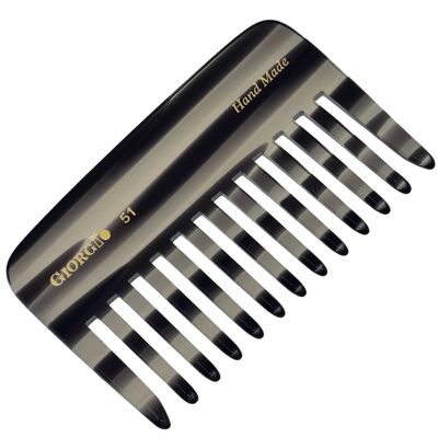 Giorgio G51 Graphite Wide Tooth detangling Combs for Women, Wide Teeth Pocket Comb for Thick Curly Wavy Hair. Great For Wet and Dry Everyday Hair Care. Saw-Cut and Hand Polished