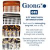 Giorgio G51 Graphite Wide Tooth detangling Combs for Women, Wide Teeth Pocket Comb for Thick Curly Wavy Hair. Great For Wet and Dry Everyday Hair Care. Saw-Cut and Hand Polished view 2