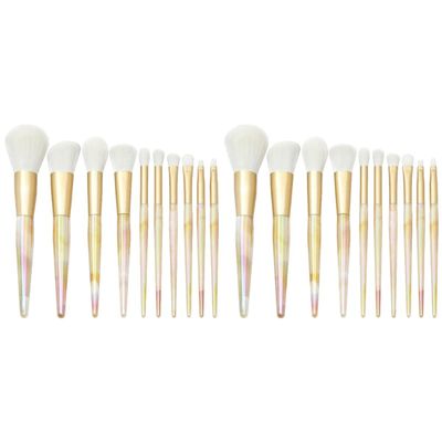 Healifty 20pcs Cosmetic Foundation Eye Shadows Kit Makeup Brush Case Safe No Shedding Bristles for Levels