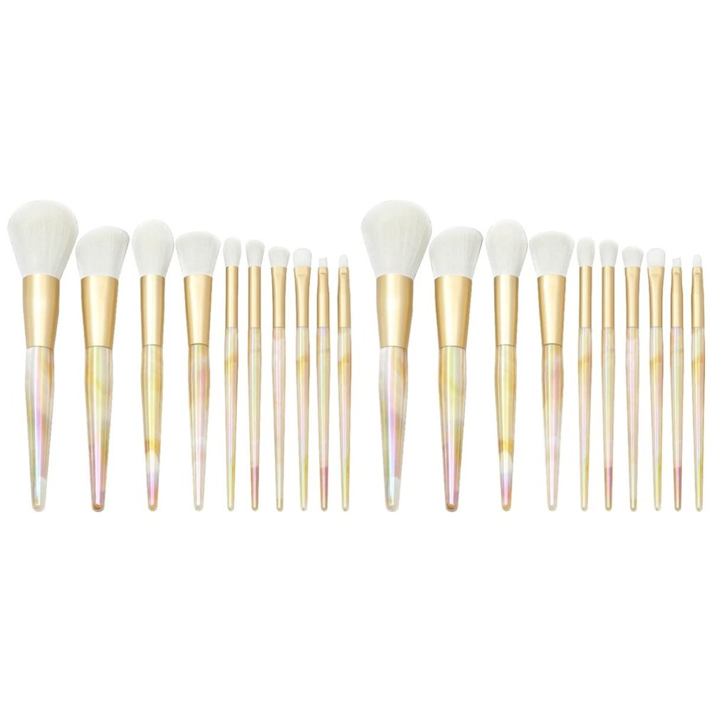 Healifty 20pcs Cosmetic Foundation Eye Shadows Kit Makeup Brush Case Safe No Shedding Bristles for Levels