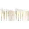 Healifty 20pcs Cosmetic Foundation Eye Shadows Kit Makeup Brush Case Safe No Shedding Bristles for Levels view 1