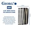 Giorgio G51 Graphite Wide Tooth detangling Combs for Women, Wide Teeth Pocket Comb for Thick Curly Wavy Hair. Great For Wet and Dry Everyday Hair Care. Saw-Cut and Hand Polished view 3