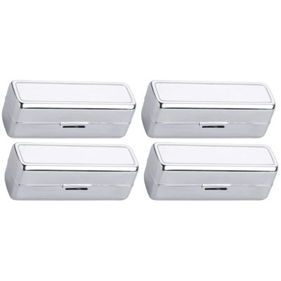 Beaupretty 4 Pcs Metal Lipstick Case Holder with Mirror Compact Travel Purse Box Makeup Organizer