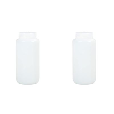 Zerodeko 2pcs Wide Mouth Reagent Bottle Hdpe Plastic Dispensing Container for Water Lotion Shampoo Leak Easy Refill Clean for Home Kitchen Use