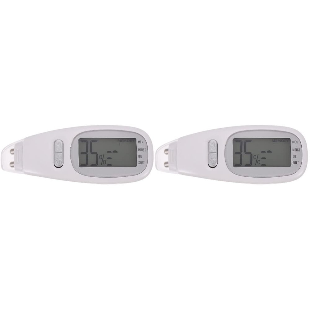 Healifty 2sets Skin Moisture Tester Facial Oil Analyzer Accurate Hydration Measurement for Home Travel Beauty Salons Lightweight Portable Skin Analyzer Backlit Display for Night Use