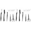 Beaupretty 2sets Eyebrow Grooming Set Trimmer Comb Tweezers Scissors Shaper Makeup Tools Kit Compact for Travel for Her view 1