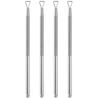 LALAFINA 12 Pcs Stainless Steel Cuticle Pusher Triangle Nail Scraper Tool for Gel Polish Removal Manicure Pedicure Hand and Foot Care