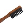 Beaupretty 2pcs Retro Style Wooden Handle Beard Brush for Men Boar Bristle Hair Style Beard Cleaner Safe for Skin Home Use view 2