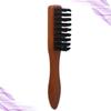 Beaupretty 2pcs Retro Style Wooden Handle Beard Brush for Men Boar Bristle Hair Style Beard Cleaner Safe for Skin Home Use view 4