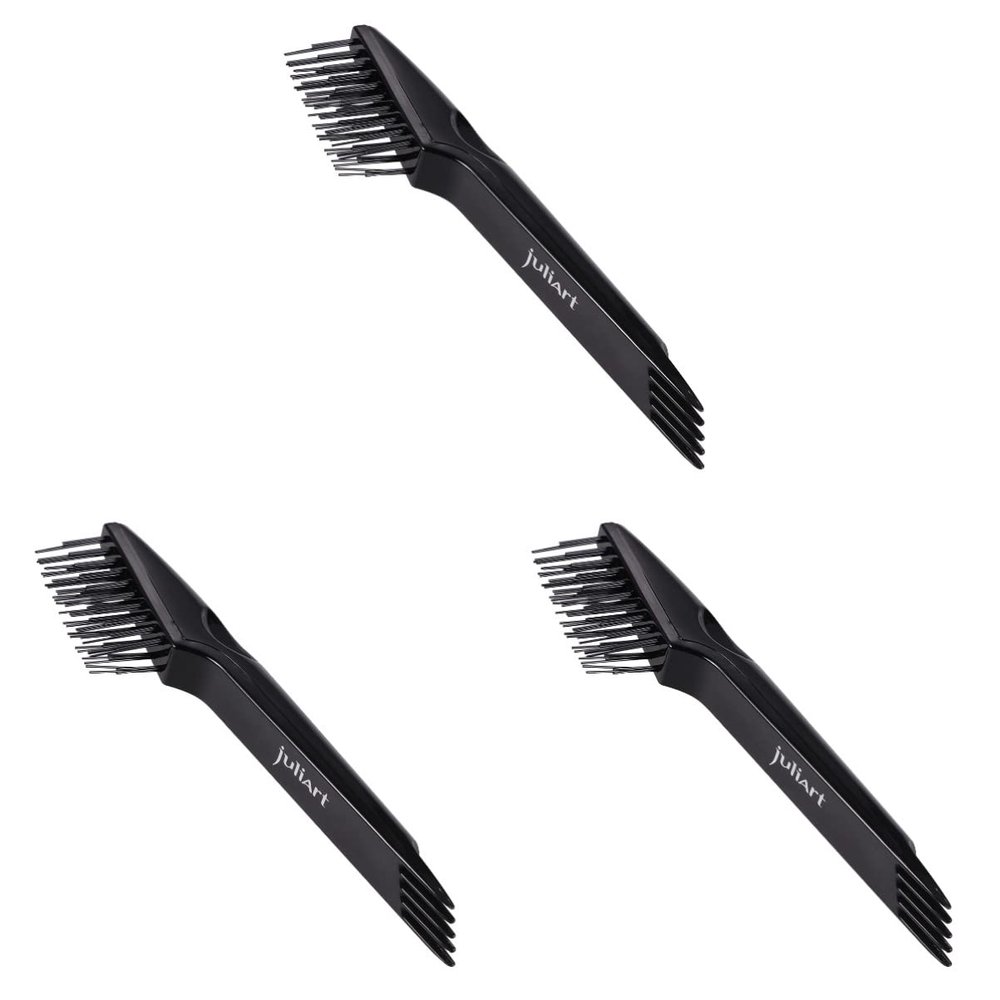 KALLORY 3pcs Salon Comb Cleaner Tool Plastic Brush for Efficient Hair Removal Household Salon Use Ergonomic Design for Easy Cleaning of Hairbrush Base
