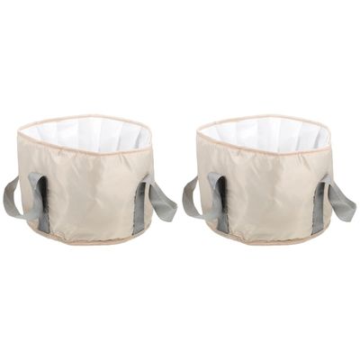 BESPORTBLE 2pcs Portable Folding Foot Soaking Basin Travel Water Bucket Heat Preservation Convenient for Outdoor Use Camping and Picnics Capacity Design