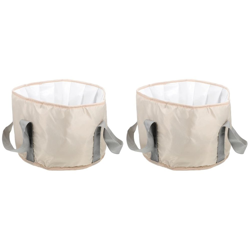 BESPORTBLE 2pcs Portable Folding Foot Soaking Basin Travel Water Bucket Heat Preservation Convenient for Outdoor Use Camping and Picnics Capacity Design