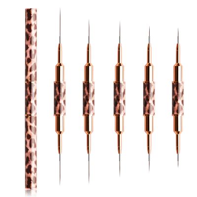 Nail Art Brushes - Double-Ended Nail Art Liner Brushes 10 Heads Striping Liner Brush Set Nail Design Brushes for Elongated Long Lines, Thin Details, Fine Drawing Nail Brushes for Nail Art, Striper Brushes Lengths 5/7/9/11/14/15/17/20/22/25mm