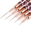 Nail Art Brushes - Double-Ended Nail Art Liner Brushes 10 Heads Striping Liner Brush Set Nail Design Brushes for Elongated Long Lines, Thin Details, Fine Drawing Nail Brushes for Nail Art, Striper Brushes Lengths 5/7/9/11/14/15/17/20/22/25mm view 2