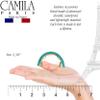 Camila Paris CP3300 French Hair Barrette, Hair Ponytail Holder for Fine Long Hair, Turquoise, Strong Hold Grip Hair Clips for Women, No Slip Styling Girls Hair Accessories, Made in France view 3