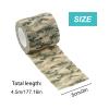 VideoPUP Tattoo Grip Cover Wrap,12PCS Disposable Cohesive Tattoo Grip Cover Elastic Bandage Handle Grip Tube for Tattoo Machine Tattoo Grip Accessories,Jungle Camouflage view 2
