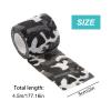 VideoPUP Tattoo Grip Cover Wrap,12PCS Disposable Cohesive Tattoo Grip Cover Elastic Bandage Handle Grip Tube for Tattoo Machine Tattoo Grip Accessories,Black&White Camouflage view 2