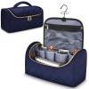 Mancro Padded Travel Case Compatible with Dyson Airwrap Complete Styler and Attachments, Portable Storage Bag with Metal Hanging Hook for Airwrap All Models, Long Barrel, Hair Curler Accessories, Blue view 1