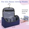 Mancro Padded Travel Case Compatible with Dyson Airwrap Complete Styler and Attachments, Portable Storage Bag with Metal Hanging Hook for Airwrap All Models, Long Barrel, Hair Curler Accessories, Blue view 2