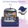 Mancro Padded Travel Case Compatible with Dyson Airwrap Complete Styler and Attachments, Portable Storage Bag with Metal Hanging Hook for Airwrap All Models, Long Barrel, Hair Curler Accessories, Blue view 3