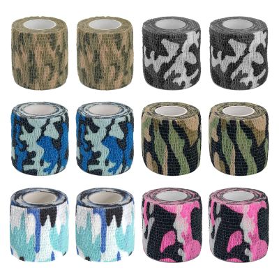 VideoPUP Tattoo Grip Cover Wrap,12PCS Disposable Cohesive Tattoo Grip Cover Elastic Bandage Handle Grip Tube for Tattoo Machine Tattoo Grip Accessories,Mixed Camouflage