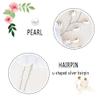2PCS Flower Girls Hair Accessories White Floral Wedding Hair Pins Headpiece for Women Bridal Bridesmaids view 2