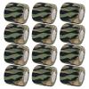 VideoPUP Tattoo Grip Cover Wrap,12PCS Disposable Cohesive Tattoo Grip Cover Elastic Bandage Handle Grip Tube for Tattoo Machine Tattoo Grip Accessories,Wetland Camouflage view 1