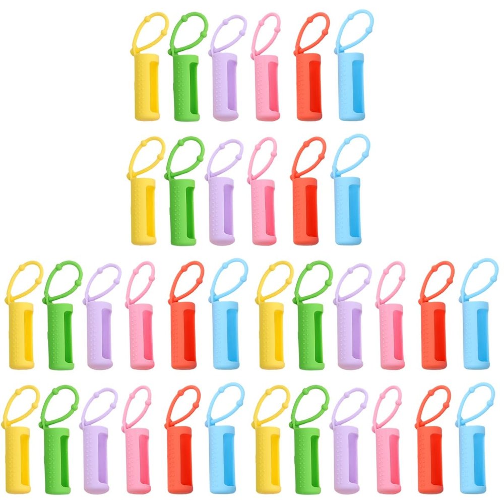 36 Pcs Essential Oil Bottle Silicone Sleeve Roller Bottle Cover Essential Oil Carrying Roller Bottles for Oils Bottles Silicone Bottle Covers for Travel