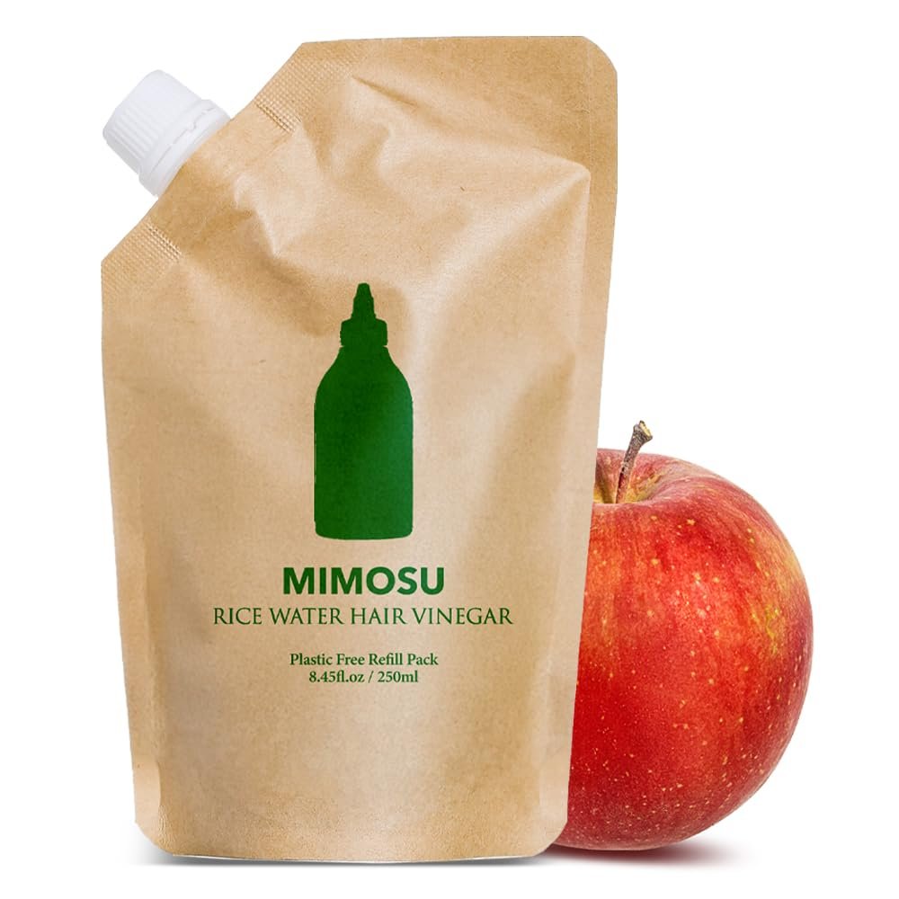 mimosu Apple Cider Vinegar with Rice Water Scalp & Hair Rinse Refill 8.45oz