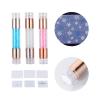 KALLORY 6pcs Double-end Nail Art Stamper Versatile Stamping Tool for Creative Nail Designs for Manicure and Art Enthusiasts view 3