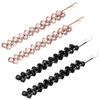 FERCAISH 4 Pcs Crystal Hair Pins, Simple Style Bangs Clip Rhinestone Hair Bobby Pins Sparkly Barrette for Women Girls Styling Accessories (Black+Gold) view 1