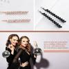 FERCAISH 4 Pcs Crystal Hair Pins, Simple Style Bangs Clip Rhinestone Hair Bobby Pins Sparkly Barrette for Women Girls Styling Accessories (Black+Gold) view 2