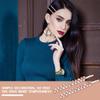 FERCAISH 4 Pcs Crystal Hair Pins, Simple Style Bangs Clip Rhinestone Hair Bobby Pins Sparkly Barrette for Women Girls Styling Accessories (Black+Gold) view 3