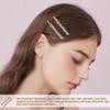 FERCAISH 4 Pcs Crystal Hair Pins, Simple Style Bangs Clip Rhinestone Hair Bobby Pins Sparkly Barrette for Women Girls Styling Accessories (Black+Gold) view 4