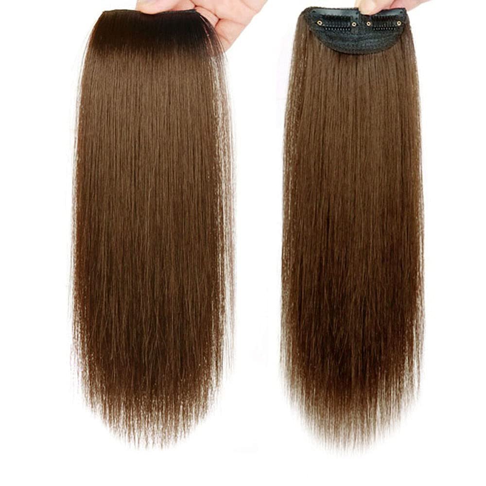 Hairpiece Wig Pads 1PC Hair Pads Board Seamless Top Ivisiblity Piece Thickened Wig Root Pad High Synthetic Straight Wigs(30cm,Light Brown)