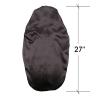 2pcs Extra Long Hair Satin Bonnet for Women, Single-Layer Night Sleep Cap Bonnet with Elastic Band for Braids/Dreadlocks/locs/Curly/Long Hair (Black+Pink Flower) view 2