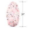 2pcs Extra Long Hair Satin Bonnet for Women, Single-Layer Night Sleep Cap Bonnet with Elastic Band for Braids/Dreadlocks/locs/Curly/Long Hair (Black+Pink Flower) view 3