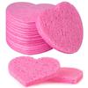 50-Count Facial Sponges Compressed, 100% Natural Cellulose Face Sponge Professional Cosmetic Spa Sponges for Face Cleansing, Exfoliating Mask, Makeup Removal for Travel and Home, Pink view 1