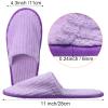 Geyoga 24 Pairs Disposable Slippers for Guests Bulk 2 Size Cotton Hotel Spa House Slippers for Graduation Wedding Party Shoeless Home Travel Individually Wrapped(Blue, Pink, Purple, White) view 2