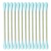 1050pcs CGR Organic cotton Swabs, 100% Cotton Double-Tipped, Bamboo Sticks(compostable), Travel Pack(3 Pack of 350 Swabs Total) view 3
