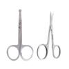 SHERCHPRY Nose Hair Eyebrow Trimmer Scissors 2pcs Safety Stainless Steel Rounded Edges view 1